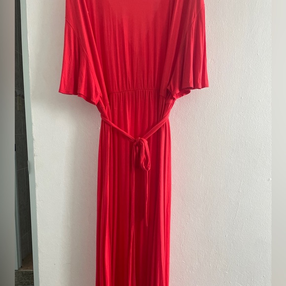 Beautiful LOFT XXL bright red beach style maxi dress - Picture 6 of 7